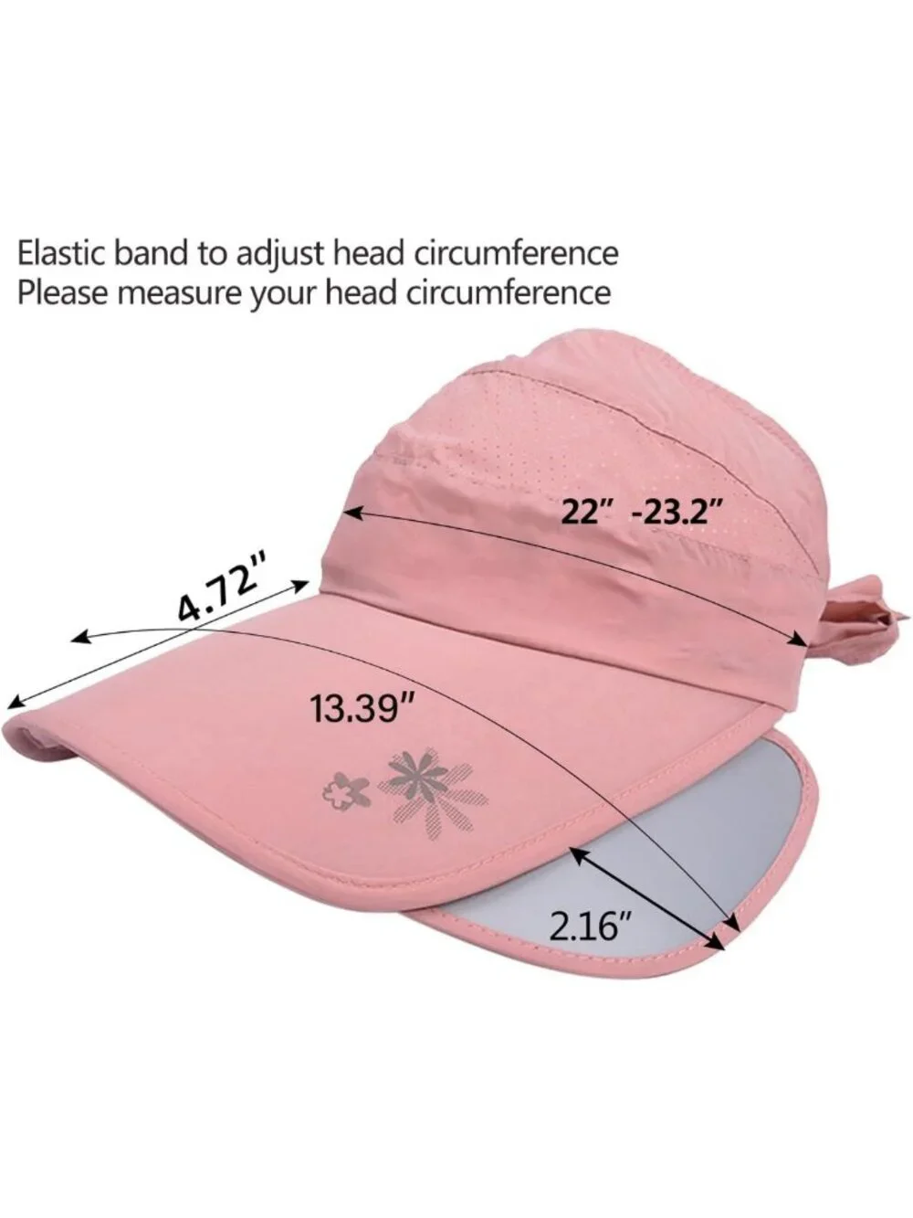 Wide Brim Sun Visor Hat for Women - Golf, Beach, Tennis, Garden, Sun Protection